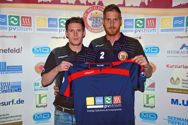 © Carsten Darsow | Patrik Lácha und Martin Olejnik werden als Neuzugänge des FCM vorgestellt 