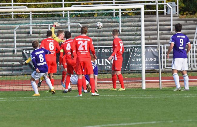 © Dietmar Albrecht Gegentore wollen die Schweriner verhindern